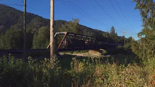 CPKC Manifest/Coal Westbounds on the Eagle River Bridge - Sicamous, BC (08.13.2023.)