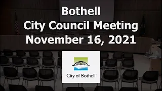 Bothell City Council Meeting - November 16, 2021
