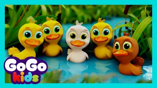 🐤 Five Little Ducks | Sing Along Kids Songs - GoGo Kids Nursery Rhymes