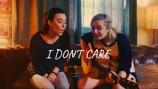 Ed Sheeran and Justin Bieber - I Don't Care | Cover by Zoe and Kyndle