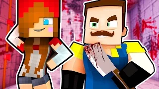 ПРИВЕТ СОСЕД В МАЙНКРАФТЕ! СОСЕД ДЕВУШКА КРАСНАЯ ШАПОЧКА! HELLO NEIGHBOUR IN MINECRAFT ROLEPLAY