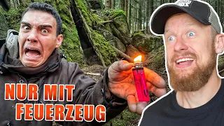 ÜBERLEBEN nur mit FEUEREZUG | Survival OHNE Ausrüstung | Fritz Meinecke reagiert auf Survival Mattin