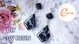 UV レジン | DIY UV Resin Crafts & Accessories| UV Resin Marble Effect | HOW TO MAKE UV RESIN JEWELRY?