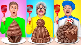 Me vs Grandma Cooking Challenge | Chocolate Food Challenge by Multi DO