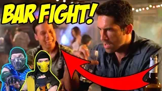 Scorpion & Sub-Zero REACT - NINJA 2 BAR FIGHT! (Scott Adkins) | MKX PARODY!