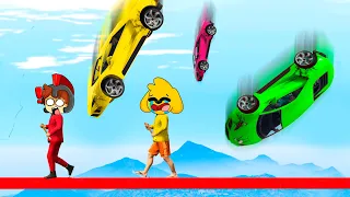 ¡NADIE PUEDE TIRAR a INVICTOR en GTA 5! 😂😱 AUTOS vs CORREDORES 😱 RAGDOLL GTA V