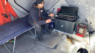 -33° Ice Camping In Insulated Fish Hut