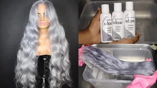 THE PERFECT PLATINUM/ICY GREY COLOR | 613 WATER COLOR METHOD USING ADORE TITANIUM AND PLATINUM