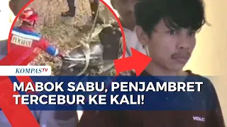 Konsumsi Narkoba Jenis Sabu, Penjambret Tercebur ke Kali Ciliwung saat Berusaha Kabur!