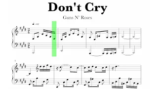 Guns N' Roses - Don't Cry Sheet Music