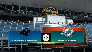 Madden 24 predictions NFL Week 6 Carolina Panthers at Miami Dolphins simulation