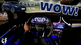 Nighttime Elegance? 2023 Audi Q3 Sportback Ambient Lighting POV Drive