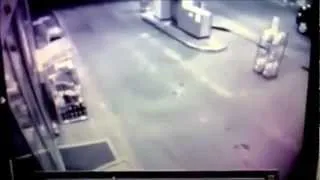 Drunk Man Runs Into Gas Station Door