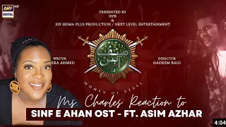 Sinf E Aahan | OST | Ft. Asim Azhar | ARY Digital Reaction