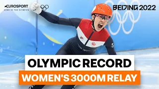 World Class Netherlands win Women’s 3000m Short Track Speed Skating relay Gold| 2022 Winter Olympics