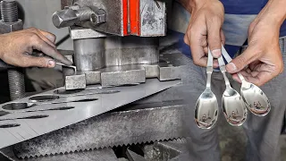 Process of Making Quality Restaurant Spoon | Factory Mass Production Process