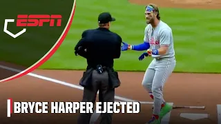 Bryce Harper EJECTED for pleading his case with the umpire | ESPN MLB