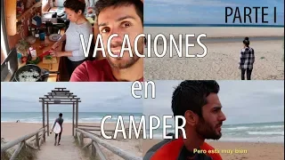 Vivir en camper | FurgoVlog #2 en Cádiz| Aprendiendo SURF por YOUTUBE