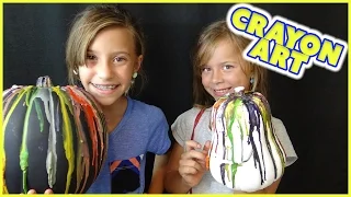 RAINBOW CRAYON PUMPKIN! | DIY ART | WE ANSWER THAT EP 45 | SMELLYBELLYTV