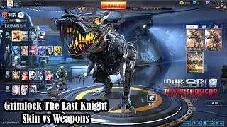 TRANSFORMERS Online 变形金刚 - Grimlock The Last Knight Skin vs Weapons Control Mode MVP Gameplay