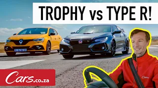 Drag race! Honda Civic Type R vs Renault Megane RS 300 Trophy (one of our closest ever!)