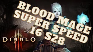 Diablo 3 Season 28 LoD Necromancer blood mage speed t16 build.