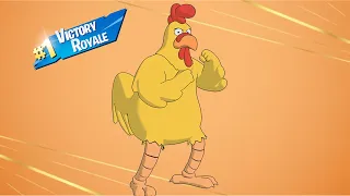 Giant chicken for the win - (Fortnite solo win)