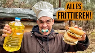 ALLES über LAGERFEUER FRITTIEREN - Frittierter BURGER, AUGEN uvm. | Survival Mattin