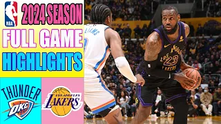 Oklahoma City Thunder vs Los Angeles Lakers [FULL GAME] QTR | NBA Highlights 2024