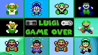All Luigi NES & SNES GAME OVER Screens