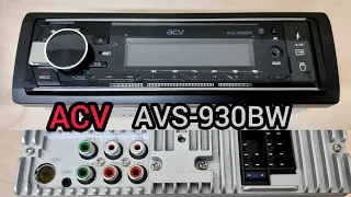 ACV AVS-930BW | недорогая магнитола с блютуз и 3 пары rca