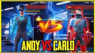 Carlo vs Andy 1v1 TDM in Room (Pubg Mobile)