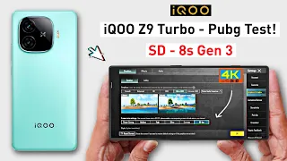 iQOO Z9 Turbo Pubg Test - Graphics Test. SD 8s Gen 3 + 6000mAh Battery.!🤯