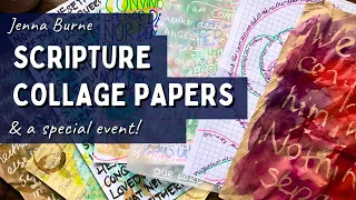 Scripture Collage Papers - Faith Art Journaling - Online Art Journaling Retreat