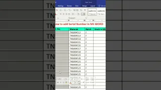 Serial number in MS Word #shorts || ms word || Microsoft word