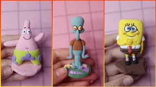 How to make SpongeBob, Patrick Star, Squidward Tentacles, Plankton with Clay #20| Polymer Clay | Art