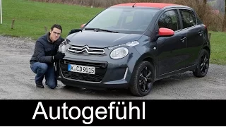 Citroen C1 Airscape FULL REVIEW test driven 2016/2017 (Peugeot 108 Toyota Aygo sister)