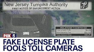 Fake license plate fools toll cameras