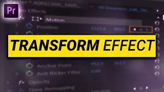 How to create MOTION BLUR with TRANSFORM EFFECT (Premiere Pro Tutorial)