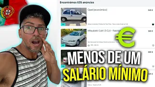 CARROS BARATO QUE VOCÊ CONSEGUE COMPRAR COM MENOS DE UM SALÁRIO MÍNIMO EM PORTUGAL 🇵🇹