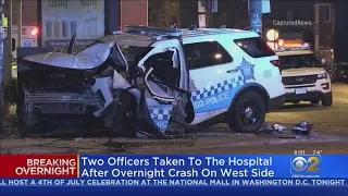 Two CPD Officers Hospitalized After Car Crash On West Side