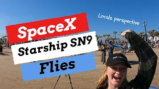 SpaceX Starship SN9 Flies from the beach.