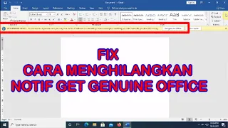 Cara Menghilangkan Notice Get Genuine Office Pada Microsoft Office ( Word, Excel, ppt..)