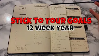 12 Week Year Weekly Plan and Scoring in a Bullet Journal | Goal Setting Weekly Spread | Monetisation