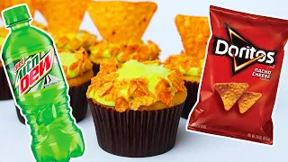 MOUNTAIN DEW DORITOS CUPCAKES - NERDY NUMMIES