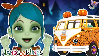 Wheels on the Bus Halloween | Halloween Princess Magic Song - Wands and Wings