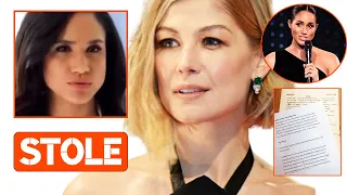 Rosamund Pike Exposed Meg Stole Her Speech At Fashion Awards + Disclosed Mystery Behind Her Moonbump