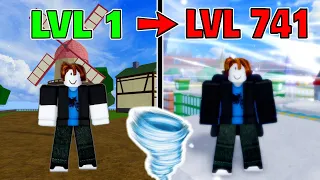 How to LEVEL UP FAST in the First Sea using BLIZZARD FRUIT in BLOX FRUITS 2024 | LVL 1 to 741