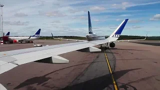 SAS Scandinavian Airlines A320neo Stockholm-Oslo Safety, Takeoff, Inflight, Landing
