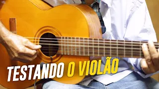 Goianito testando violão Di Giorgio 1993 com algumas músicas caipiras